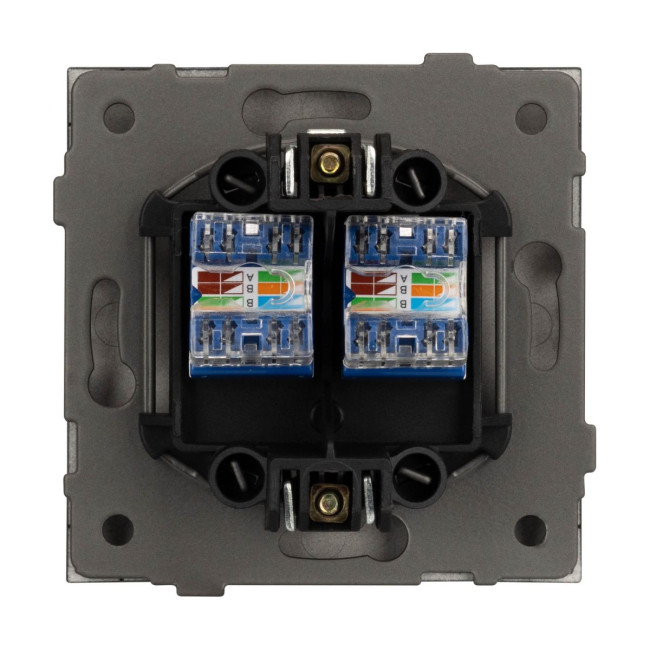Механизм компьютерной розетки двойной Arlight SCT-TENDO-MPC2-PL-GR (RJ-45, CAT6) 054102 Механизм компьютерной розетки двойной Arlight SCT-TENDO-MPC2-PL-GR (RJ-45, CAT6) 054102