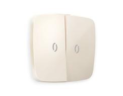 Лицевая панель для выключателя двухклавишного с подсветкой Ambrella Volt Omega OP3040