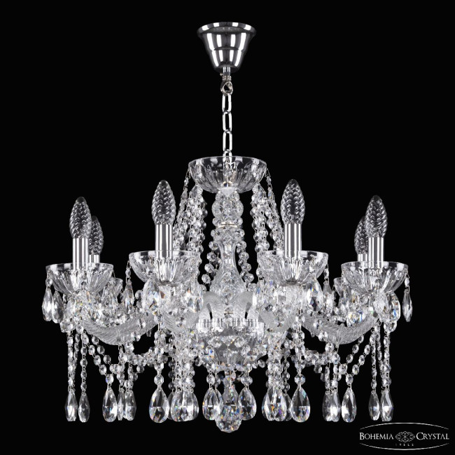 Подвесная люстра Bohemia Ivele Crystal 5413/8/200 Ni Clear/M-1H Подвесная люстра Bohemia Ivele Crystal 5413/8/200 Ni Clear/M-1H