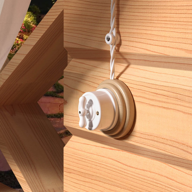 Переключатель Werkel одноклавишный Retro белый W5612001 4690389166709