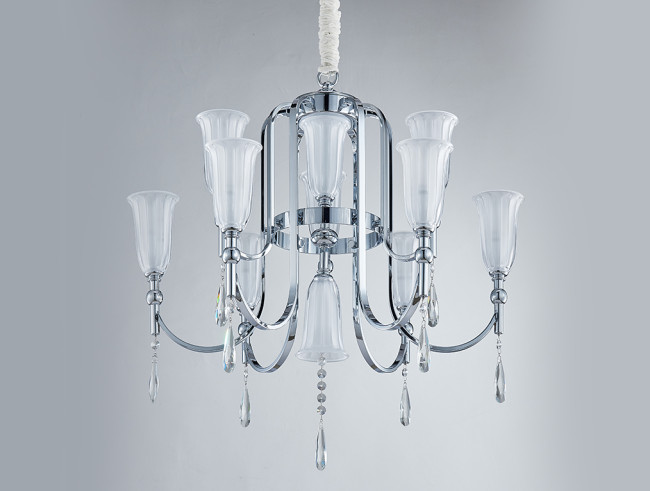 Подвесная люстра Newport 4800 4806+4/C chrome М0068413 Подвесная люстра Newport 4800 4806+4/C chrome М0068413