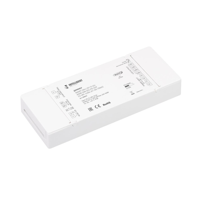 Диммер Arlight SMART-DALI-101-72-D2-ADDR-DIM-DT6-PD-SUF (12-48V, 1x20A, 0/1-10V, TRIAC) (IARL, IP20 Пластик) 058227 Диммер Arlight SMART-DALI-101-72-D2-ADDR-DIM-DT6-PD-SUF (12-48V, 1x20A, 0/1-10V, TRIAC) (IARL, IP20 Пластик) 058227