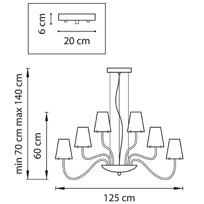 Подвесная люстра Lightstar Diafano 758214 Подвесная люстра Lightstar Diafano 758214