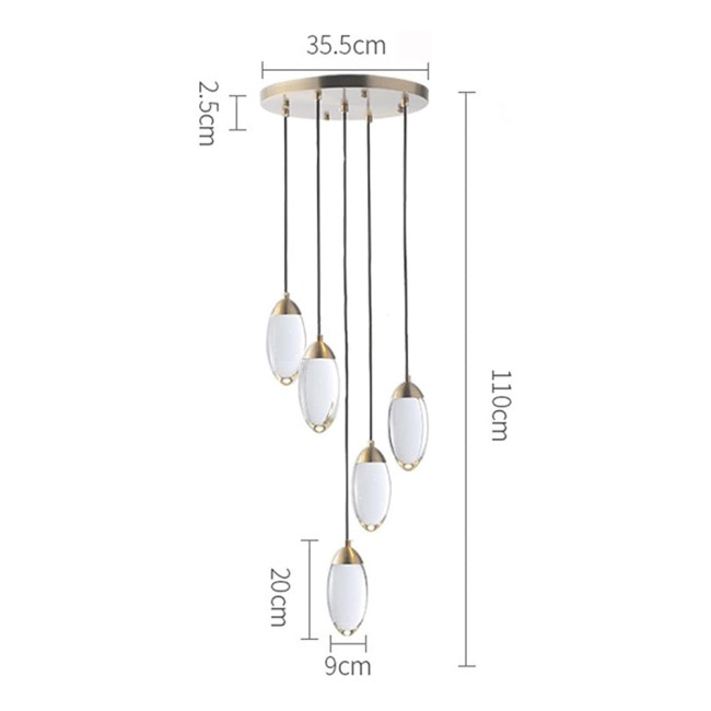 Каскадная люстра DeLight Collection Celestial MT8848-5H brass Каскадная люстра DeLight Collection Celestial MT8848-5H brass