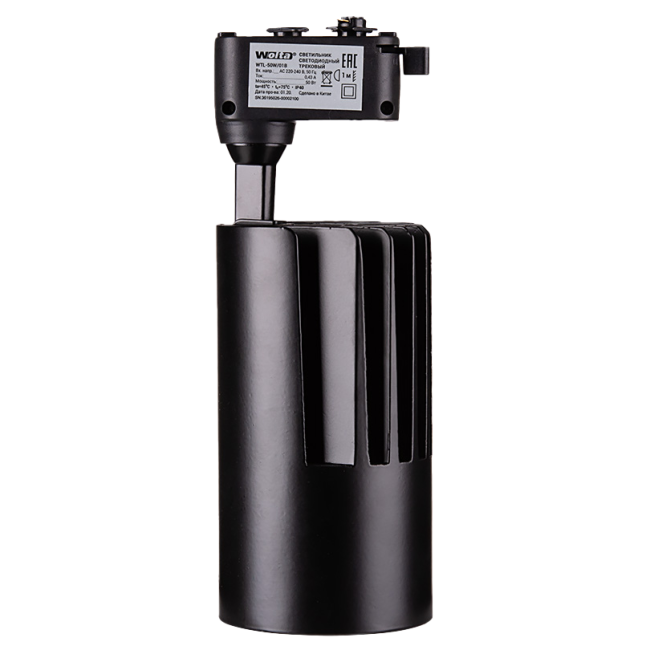 Трековый однофазный светильник Wolta WTL-50W/01B Трековый однофазный светильник Wolta WTL-50W/01B
