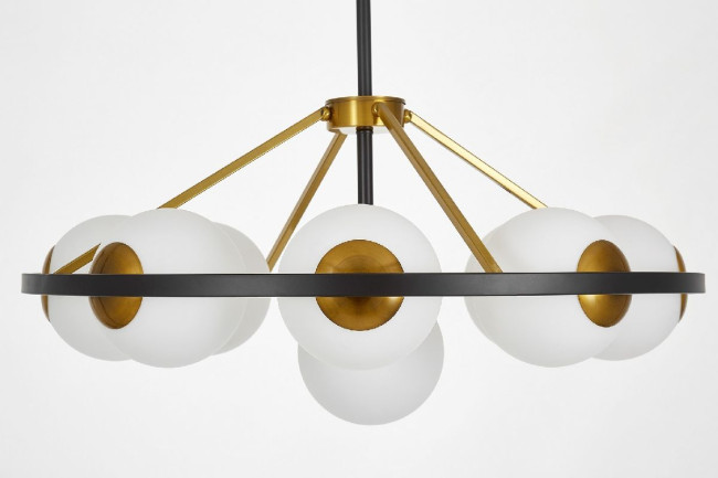 Подвесная люстра Lumina Deco Donzano LDP 8034-9 BK+WT Подвесная люстра Lumina Deco Donzano LDP 8034-9 BK+WT