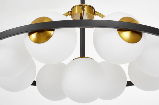 Подвесная люстра Lumina Deco Donzano LDP 8034-9 BK+WT Подвесная люстра Lumina Deco Donzano LDP 8034-9 BK+WT