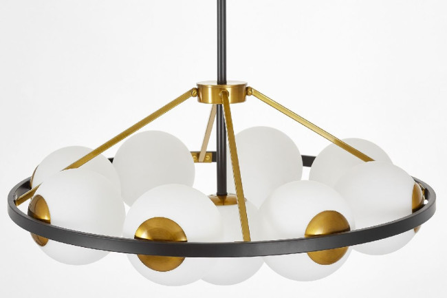 Подвесная люстра Lumina Deco Donzano LDP 8034-9 BK+WT Подвесная люстра Lumina Deco Donzano LDP 8034-9 BK+WT