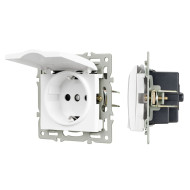 Механизм розетки влагозащищённый Arlight SCT-MCP-PL-WH (250V, 16A) 043745