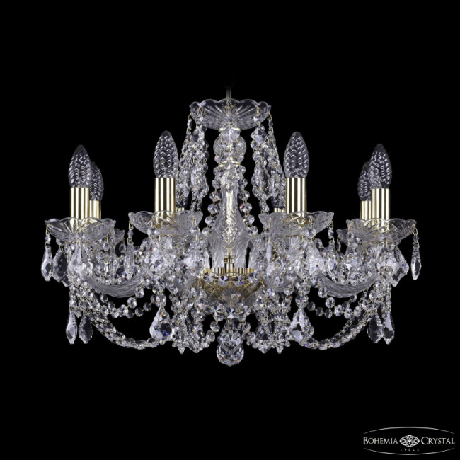 Подвесная люстра Bohemia Ivele Crystal 1402/8/195 G Leafs Подвесная люстра Bohemia Ivele Crystal 1402/8/195 G Leafs