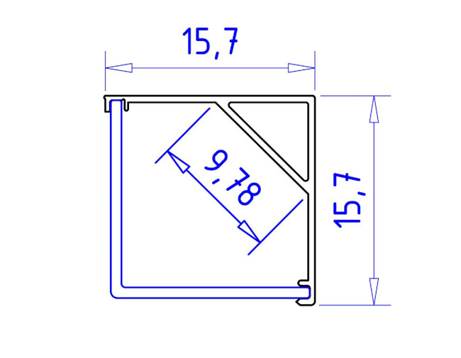 Алюминиевый угловой профиль Ambrella Light Alum Profile GP2150AL Алюминиевый угловой профиль Ambrella Light Alum Profile GP2150AL