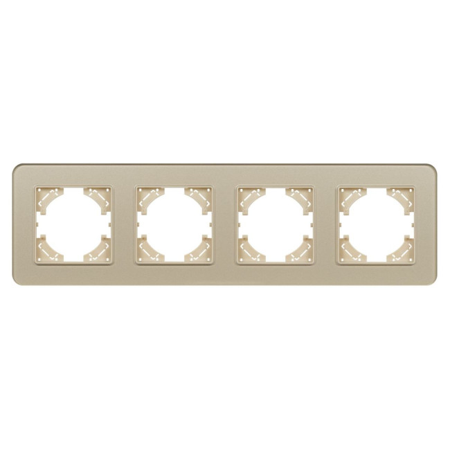 Рамка на 4 поста стеклянная Arlight FRM-OMALI-GS-4-GD 049703