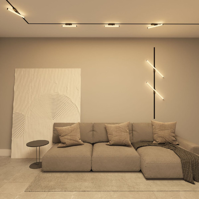 Трековый однофазный светильник Denkirs Strom DK6638-BK