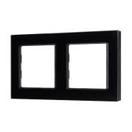 Рамка двухместная Arlight FRM-GLARE-GS-2-BK 043797 Рамка двухместная Arlight FRM-GLARE-GS-2-BK 043797