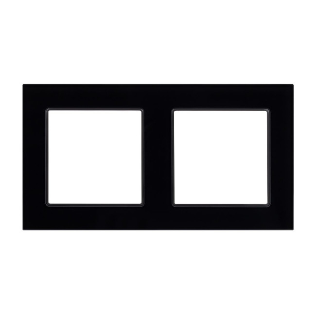 Рамка двухместная Arlight FRM-GLARE-GS-2-BK 043797