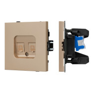 Механизм компьютерной розетки двойной Arlight SCT-TENDO-MPC2-PL-GD (RJ-45, CAT6) 054103