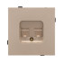 Механизм компьютерной розетки двойной Arlight SCT-TENDO-MPC2-PL-GD (RJ-45, CAT6) 054103