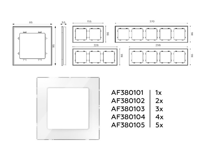 Рамка одноместная Ambrella Volt Platos AF330101 Рамка одноместная Ambrella Volt Platos AF330101
