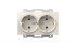 Розетка двухместная с заземлением ELBI Zena Vega 609-010200-907 Розетка двухместная с заземлением ELBI Zena Vega 609-010200-907