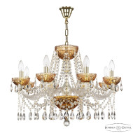 Подвесная люстра Bohemia Ivele Crystal 5413/8/240 G Amber/M-1G Подвесная люстра Bohemia Ivele Crystal 5413/8/240 G Amber/M-1G