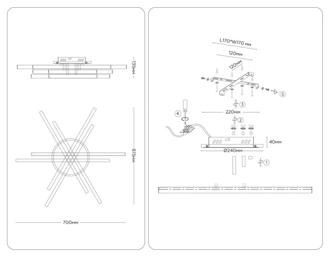 Потолочный светильник Ambrella Light Comfort LineTech FL6271 Потолочный светильник Ambrella Light Comfort LineTech FL6271