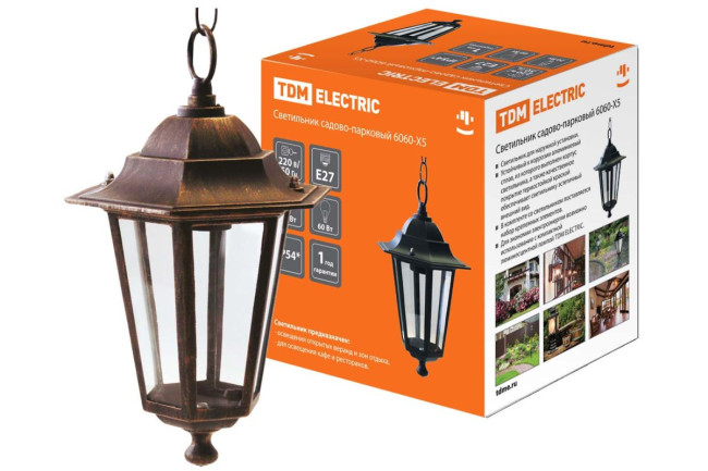Уличный подвесной светильник TDM Electric 6060-15 SQ0330-0015 Уличный подвесной светильник TDM Electric 6060-15 SQ0330-0015