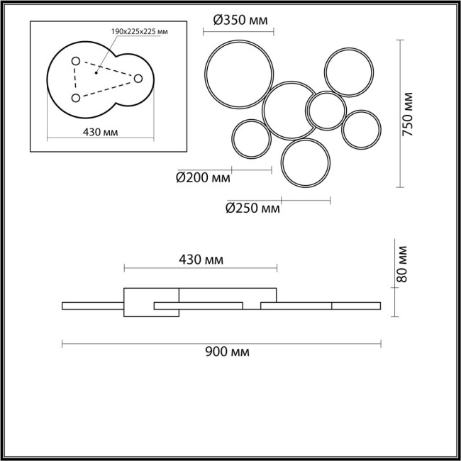 Потолочная люстра Lumion Norbert 5254/99CL Потолочная люстра Lumion Norbert 5254/99CL