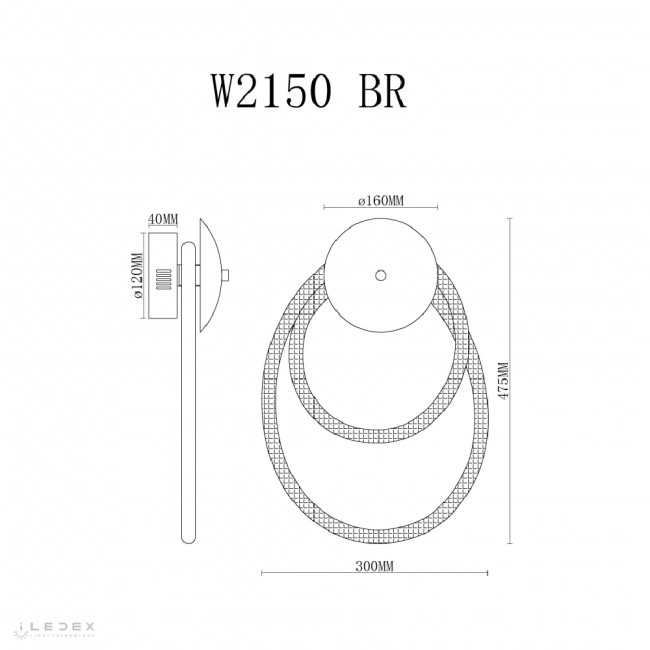 Настенный светильник iLedex Cross W2150 BR Настенный светильник iLedex Cross W2150 BR