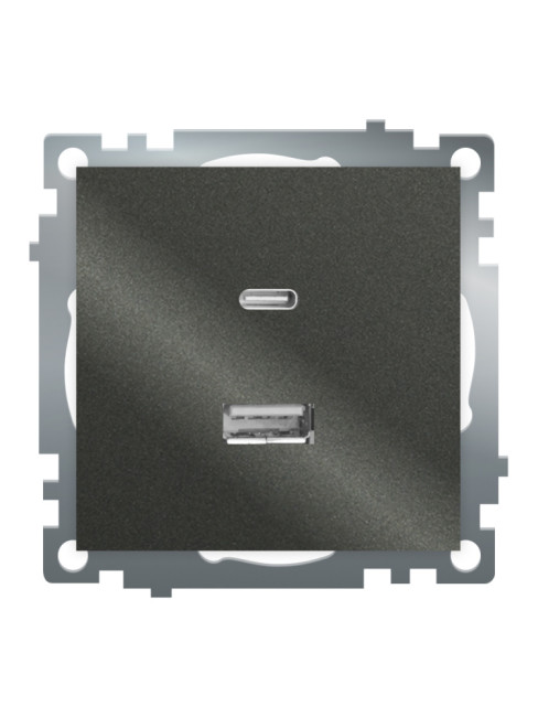 Розетка 2-местная USB + type C Stekker Катрин GLS10-7116-06 50052 Розетка 2-местная USB + type C Stekker Катрин GLS10-7116-06 50052