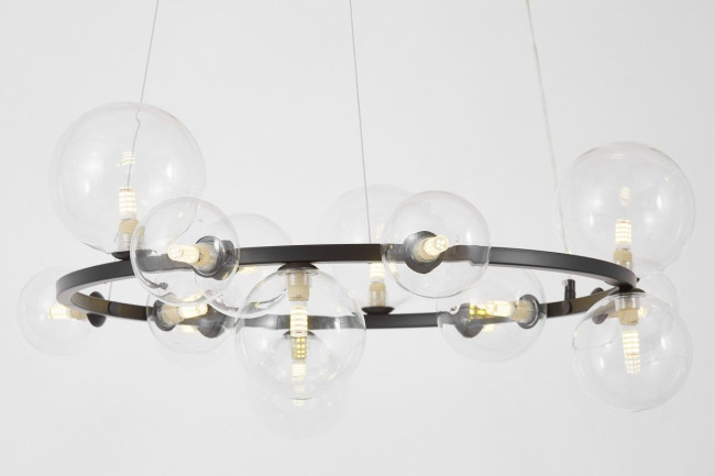Подвесная люстра Lumina Deco LDP 7033-15 BK+CL Подвесная люстра Lumina Deco LDP 7033-15 BK+CL