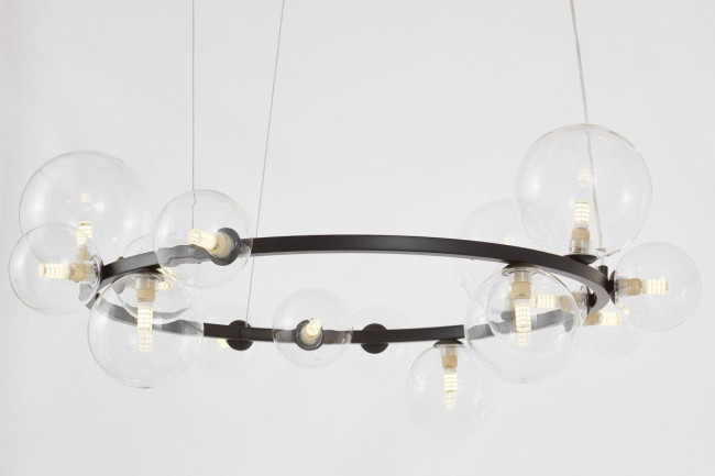 Подвесная люстра Lumina Deco LDP 7033-15 BK+CL Подвесная люстра Lumina Deco LDP 7033-15 BK+CL