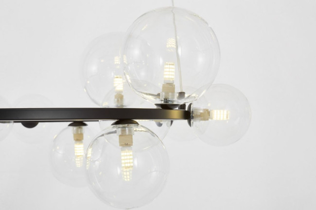 Подвесная люстра Lumina Deco LDP 7033-15 BK+CL Подвесная люстра Lumina Deco LDP 7033-15 BK+CL