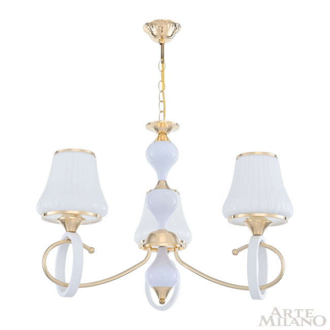 Подвесная люстра Arte Milano Florentia-2387 302387/3 Wh/Gd