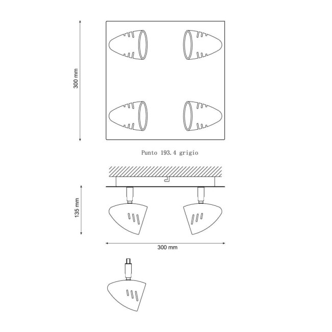 Спот Lucia Tucci Punto 193.4 Grigio Спот Lucia Tucci Punto 193.4 Grigio