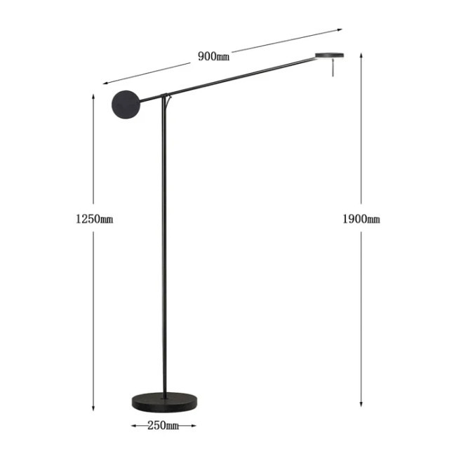 Торшер 8655F black