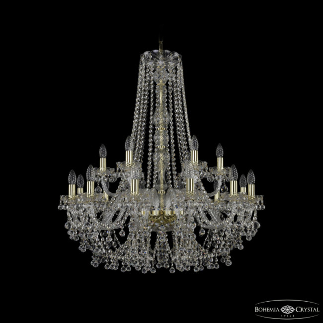 Подвесная люстра Bohemia Ivele Crystal 1409/12+6/300/h-95 G