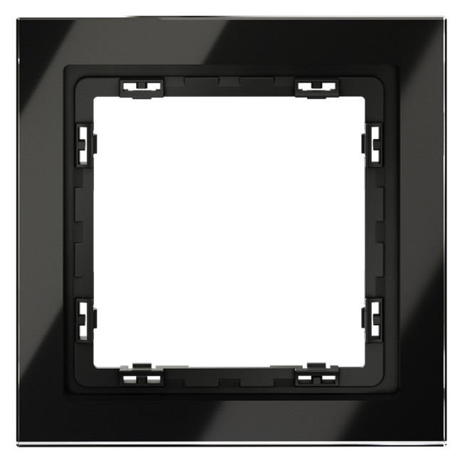 Рамка на 1 пост Voltum S70 VLS110108 (черный,стекло) Рамка на 1 пост Voltum S70 VLS110108 (черный,стекло)