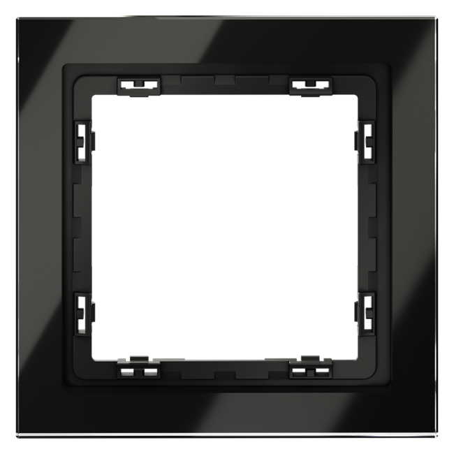 Рамка на 1 пост Voltum S70 VLS110108 (черный,стекло) Рамка на 1 пост Voltum S70 VLS110108 (черный,стекло)
