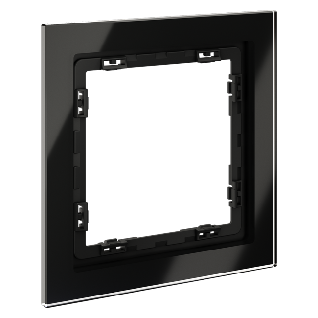 Рамка на 1 пост Voltum S70 VLS110108 (черный,стекло) Рамка на 1 пост Voltum S70 VLS110108 (черный,стекло)