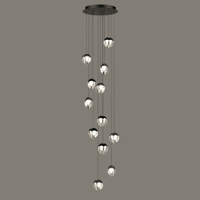 Каскадная люстра Delight Collection MD24001033-12A black/clear