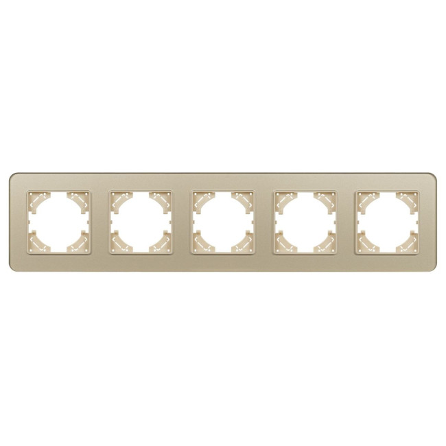 Рамка на 5 постов стеклянная Arlight FRM-OMALI-GS-5-GD 049707 Рамка на 5 постов стеклянная Arlight FRM-OMALI-GS-5-GD 049707