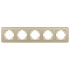 Рамка на 5 постов стеклянная Arlight FRM-OMALI-GS-5-GD 049707 Рамка на 5 постов стеклянная Arlight FRM-OMALI-GS-5-GD 049707