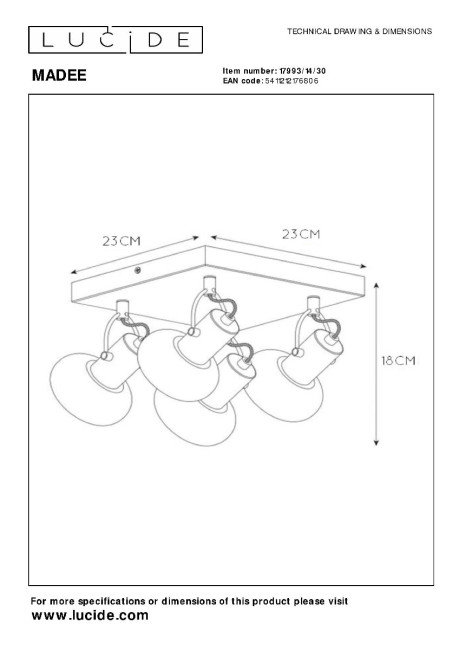 Спот Lucide Madee 17993/14/30 Спот Lucide Madee 17993/14/30