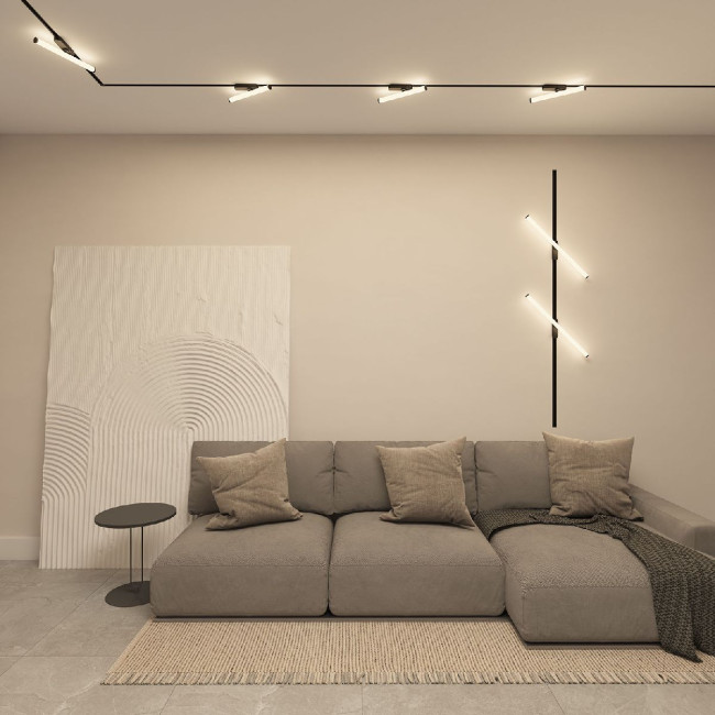 Трековый однофазный светильник Denkirs Strom DK6648-BK