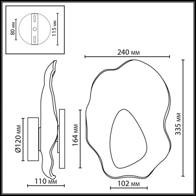 Настенный светильник Odeon Light L-Vision Coralla 5460/12WLA Настенный светильник Odeon Light L-Vision Coralla 5460/12WLA