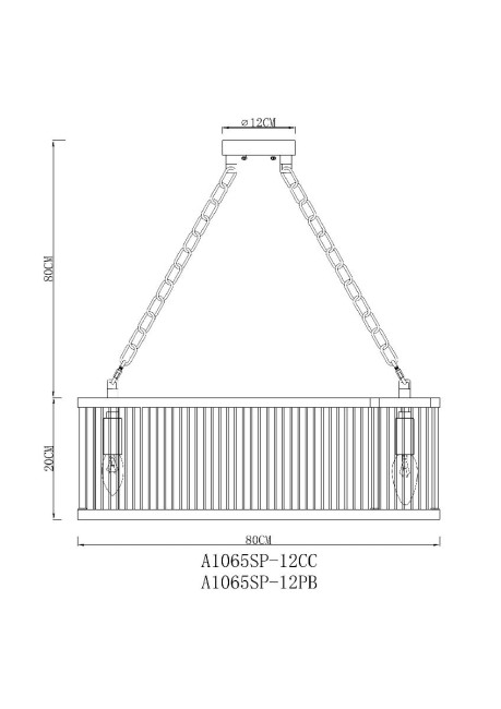 Подвесная люстра Arte Lamp Anetta A1065SP-12CC Подвесная люстра Arte Lamp Anetta A1065SP-12CC