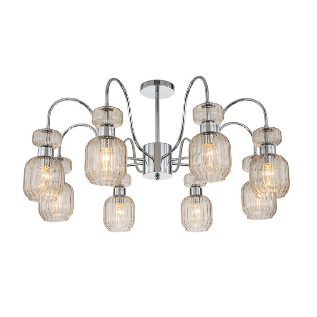 Люстра на штанге Escada Gloss 1141/8PL Chrome/Beige Люстра на штанге Escada Gloss 1141/8PL Chrome/Beige