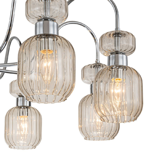 Люстра на штанге Escada Gloss 1141/8PL Chrome/Beige Люстра на штанге Escada Gloss 1141/8PL Chrome/Beige