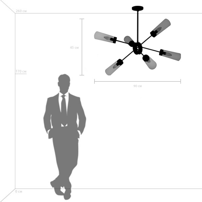 Люстра на штанге Lightstar Crotone 690063 Люстра на штанге Lightstar Crotone 690063