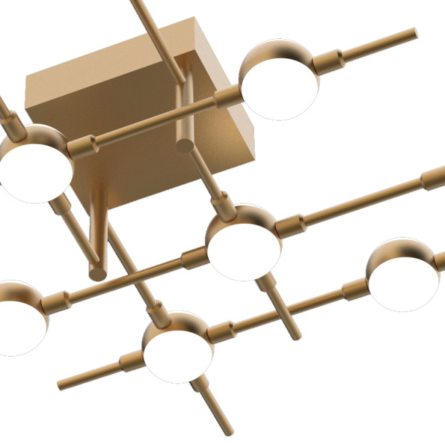 Потолочный светильник Molecular 10 gold Потолочный светильник Molecular 10 gold